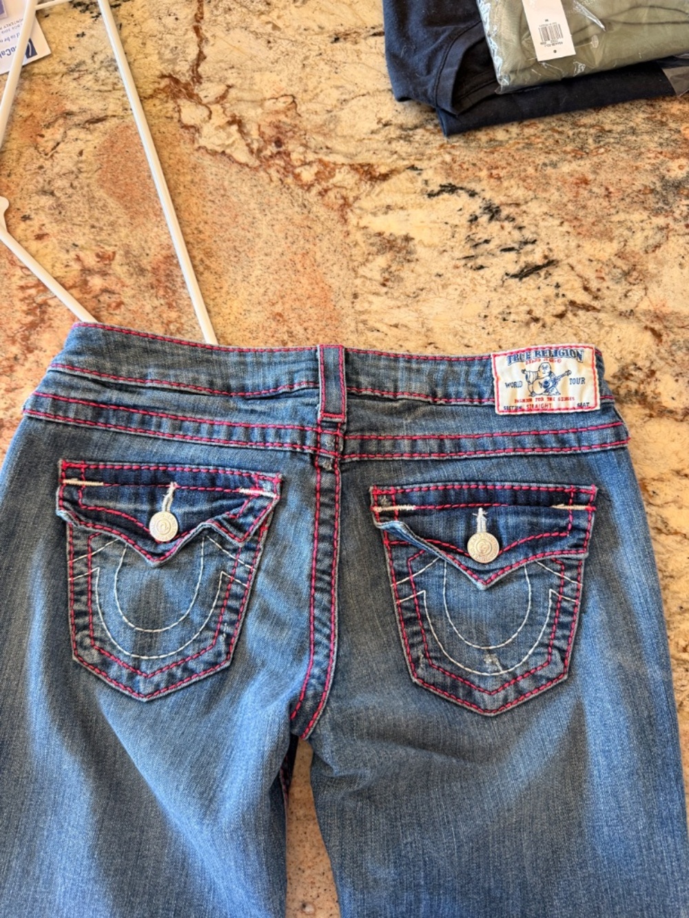 True Religion Pink thick stitch